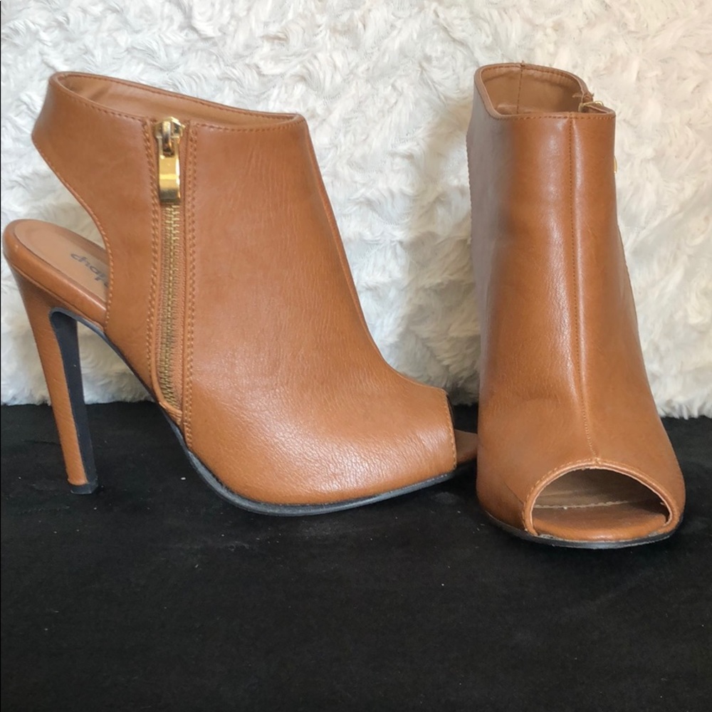 Brown bootie heel
